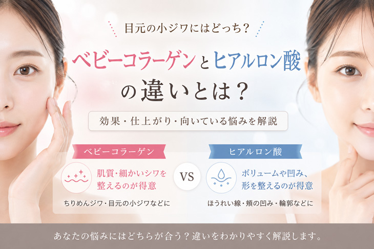 ベビーコラーゲンとヒアルロン酸の違い