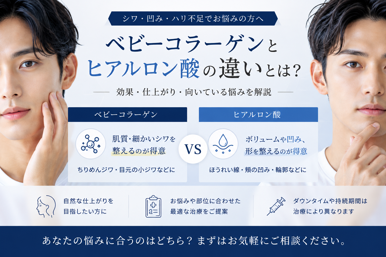 ベビーコラーゲンとヒアルロン酸の違い